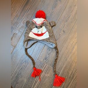 Knit Sock Monkey Beanie